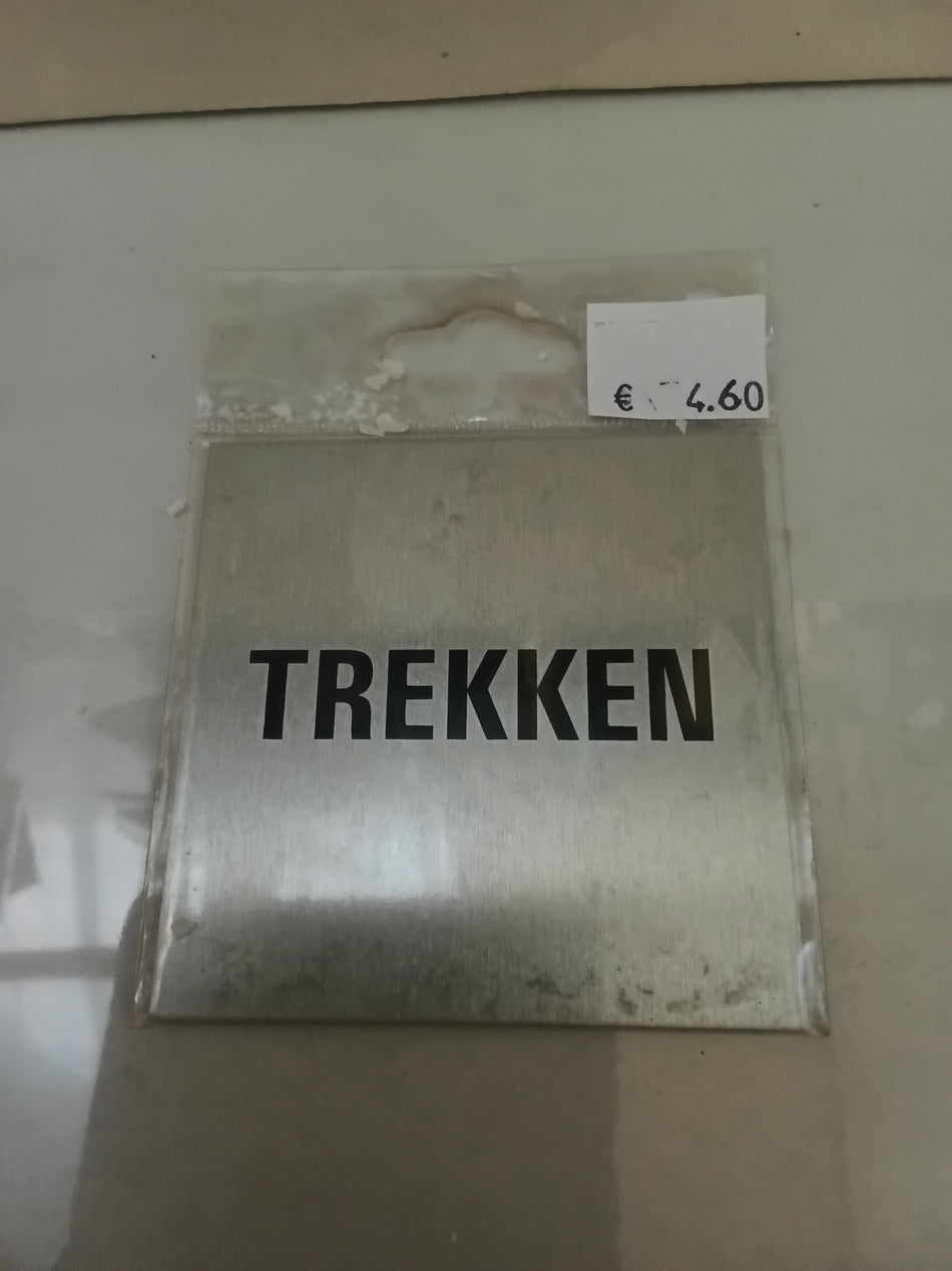 Metaal deurplaatje TREKKEN