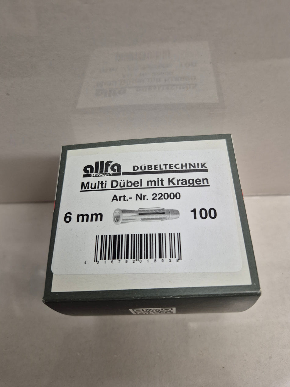 100 UNIVERSELE PLUGGEN, GRIJS - 6 mm