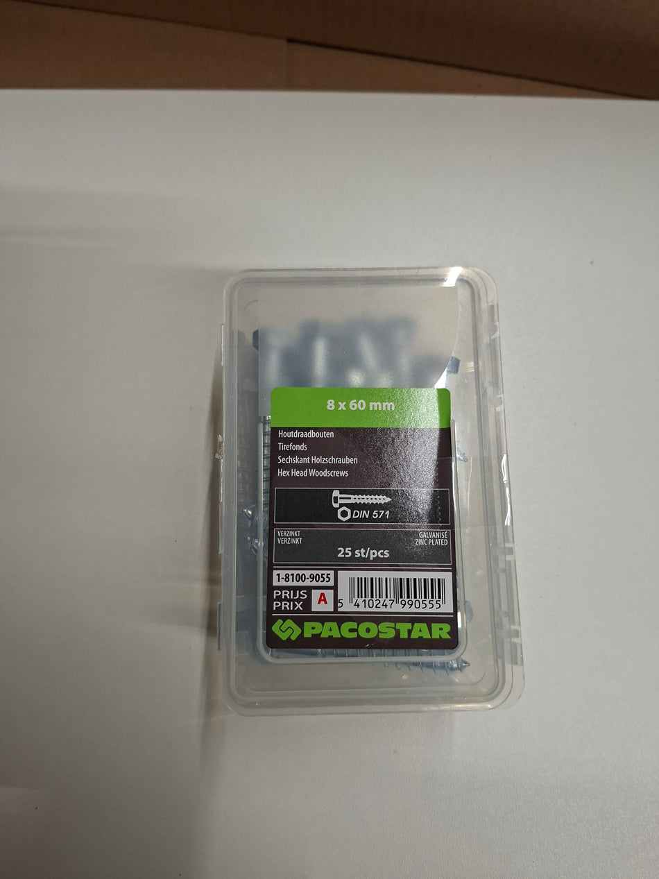 Houtdraadbouten 8x60mm