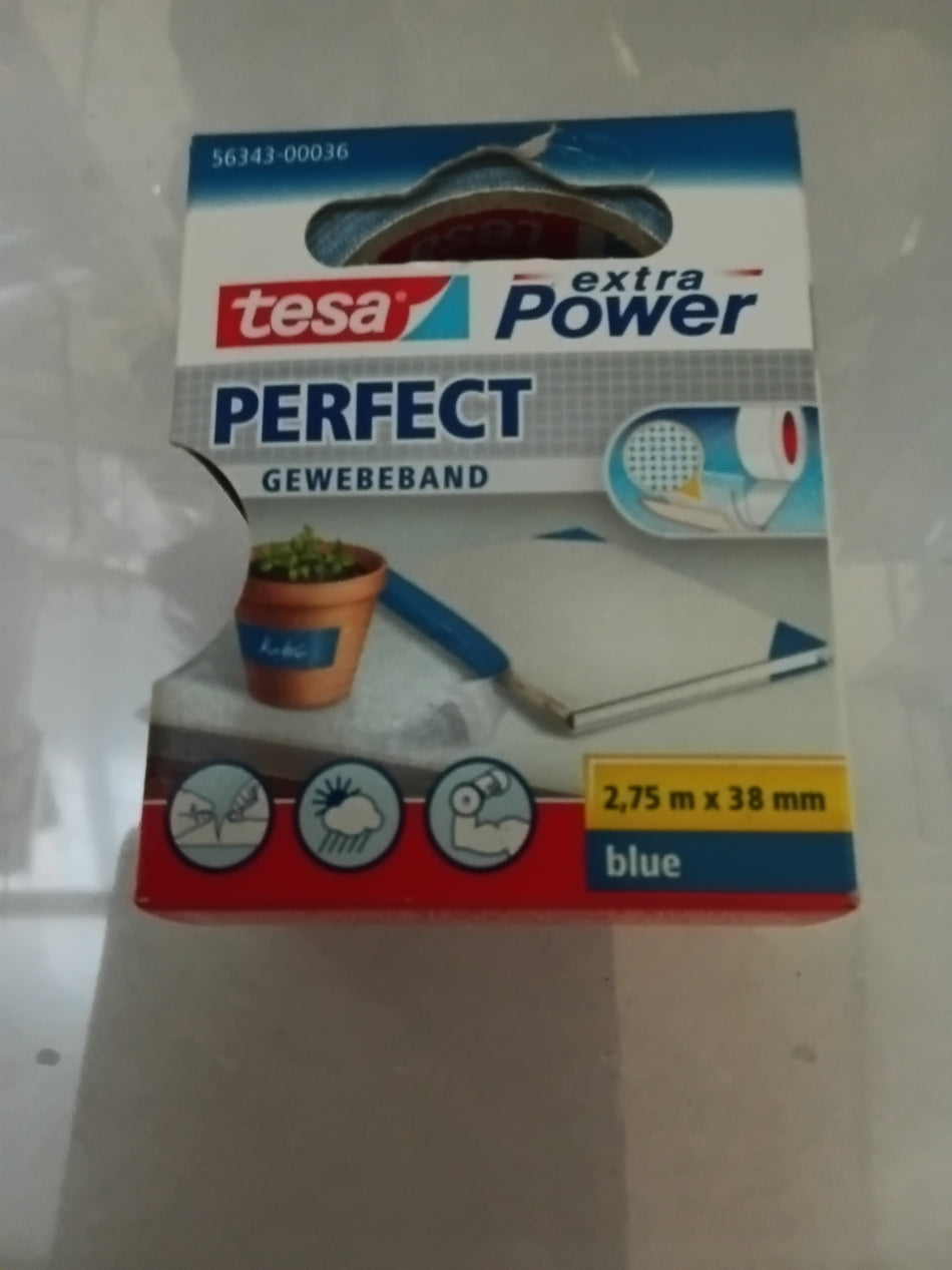 Textielband Tesa Blauw 2,75mx38mm
