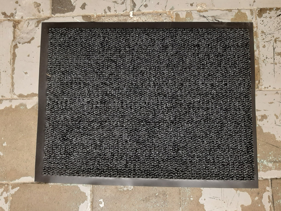 Voetmat met boord 60x80cm donker grijs
