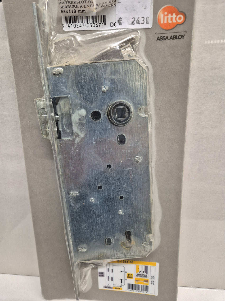 INSTEEKSLOT,OMLEGB.,RVS-LOOK - 55x110 mm
