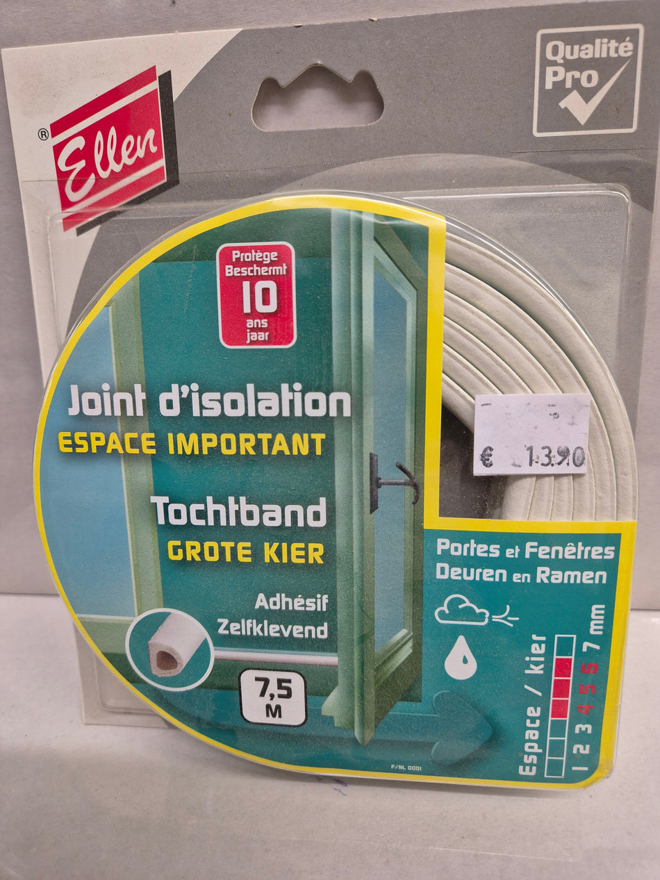 Tochtband O profiel 6mm 7,5m