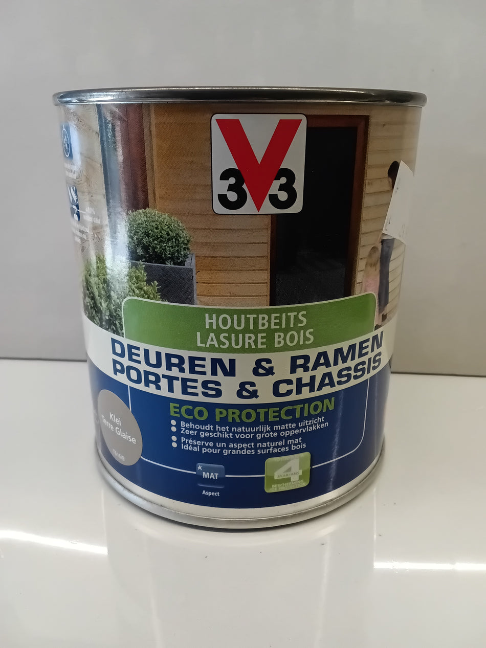 Houtbeits klei grijs 0,75l