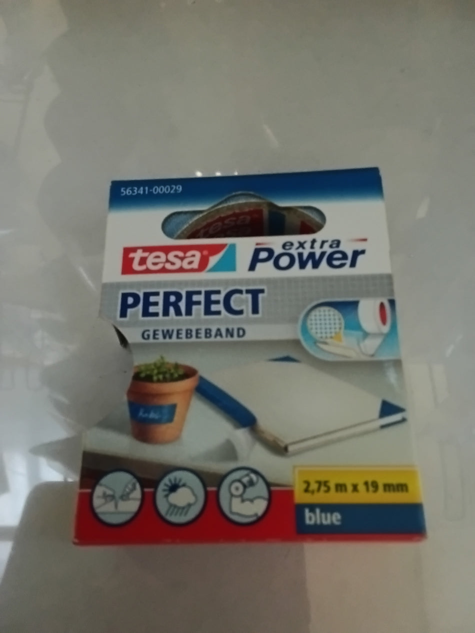 Textielband Tesa Blauw 2,75mx19mm