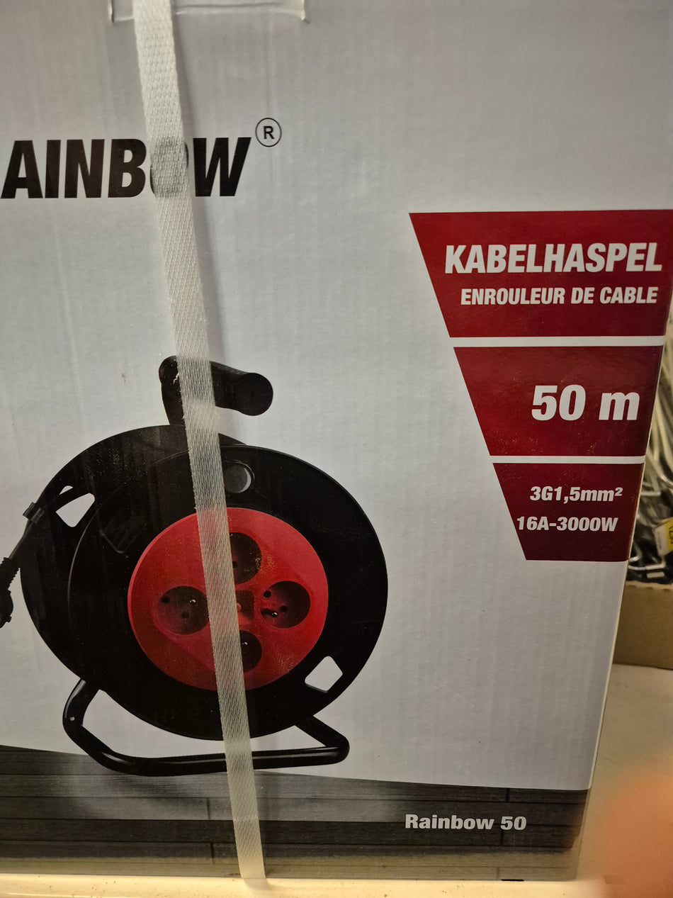 Rainbow kabelhaspel 50m interieur.