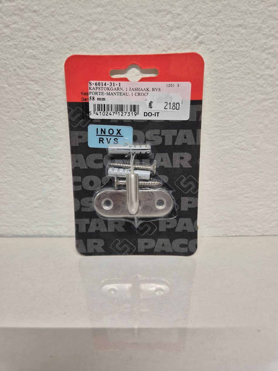KAPSTOKGARN, 1 JASHAAK, RVS - 58 mm