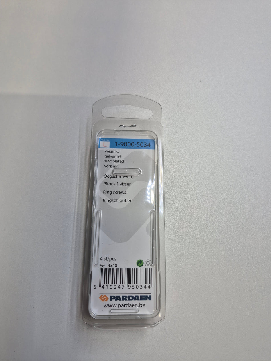 Oogschroeven, verzinkt - 4,5 x 16 x 40 mm