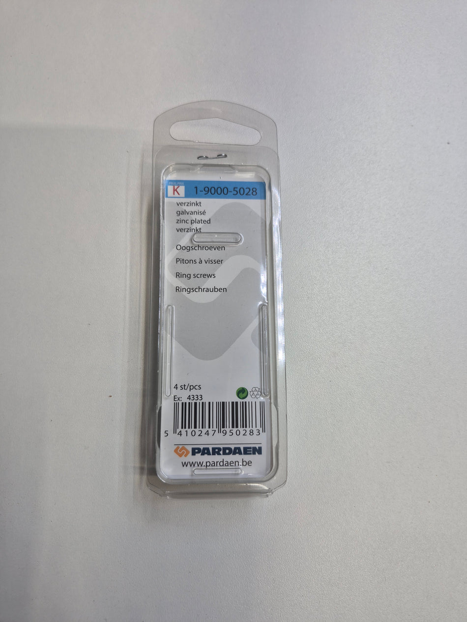 Oogschroeven, verzinkt - 4 x 14 x 30 mm