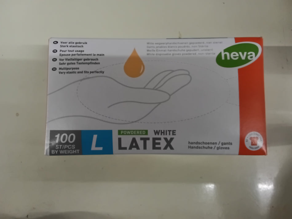 Latex handschoenen L 100st