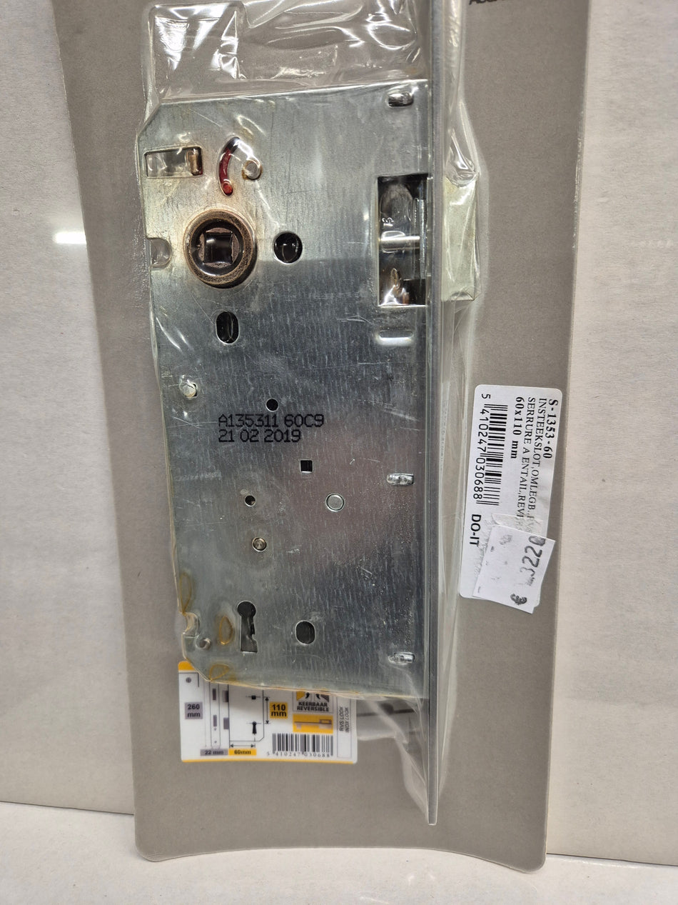INSTEEKSLOT,OMLEGB.,RVS-LOOK - 60x110 mm