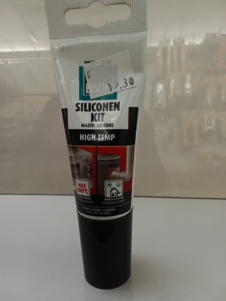 Bison Siliconenkit High Temp Zwart Tube 60 ml NL/FR