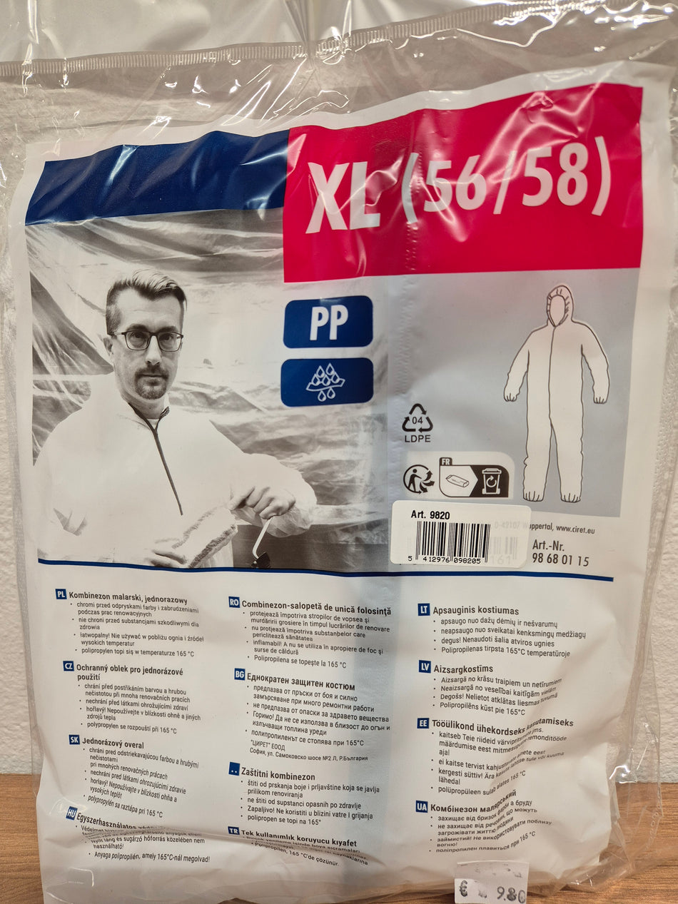 Wegwerpoverall XL
