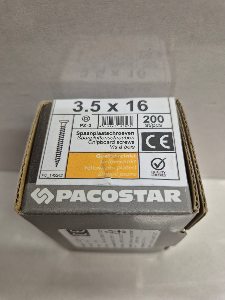 PANEELSCHROEVEN PLATKOP VERZ. - 3,5x16 mm