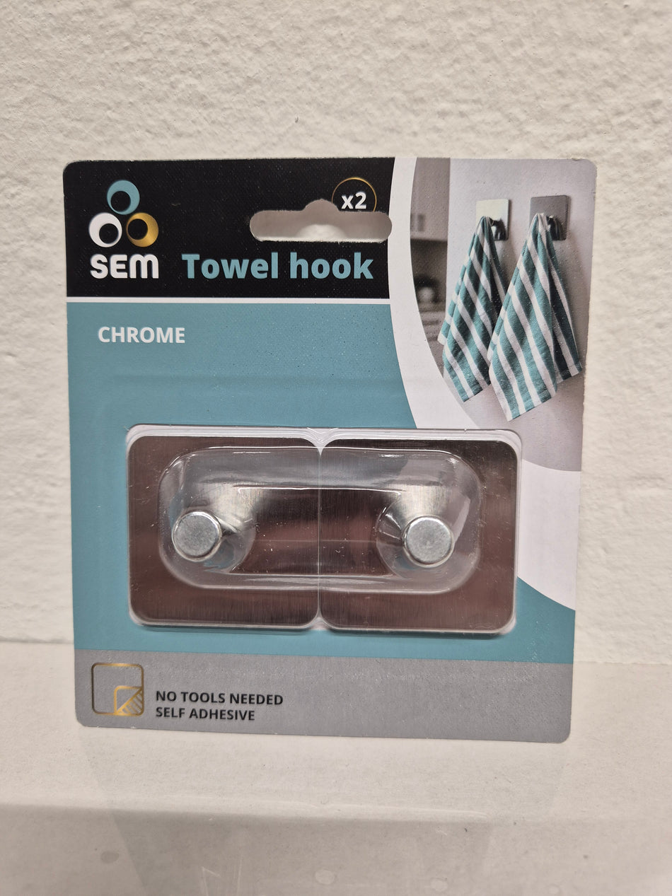 Handdoek Haakjes (2 stuks) Chrome
