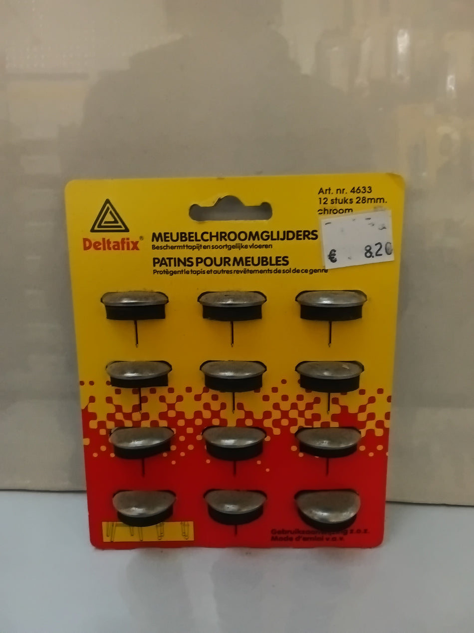 Deltafix meubelgelijders metaal 28mm