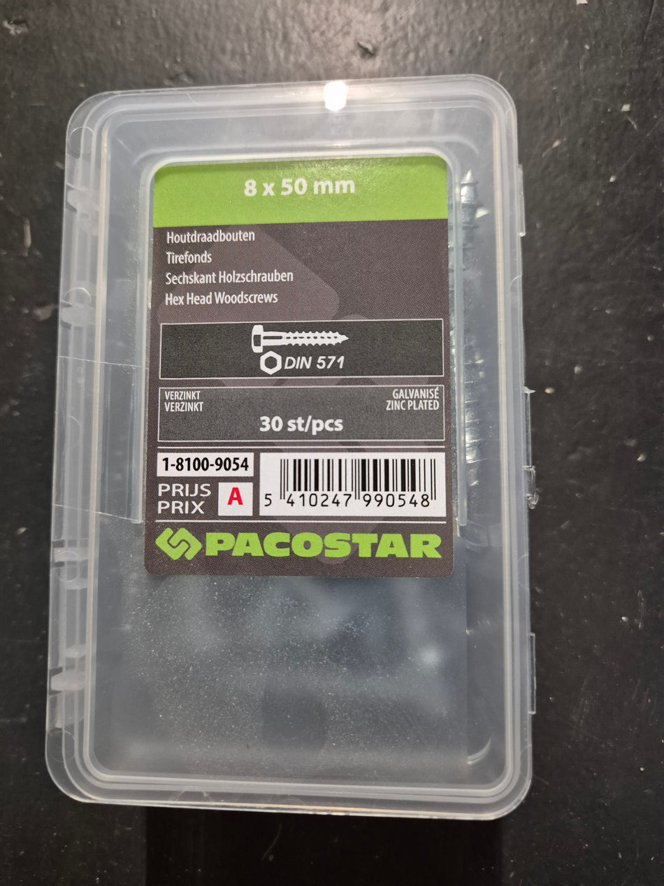 Houtdraadbouten 8x50mm