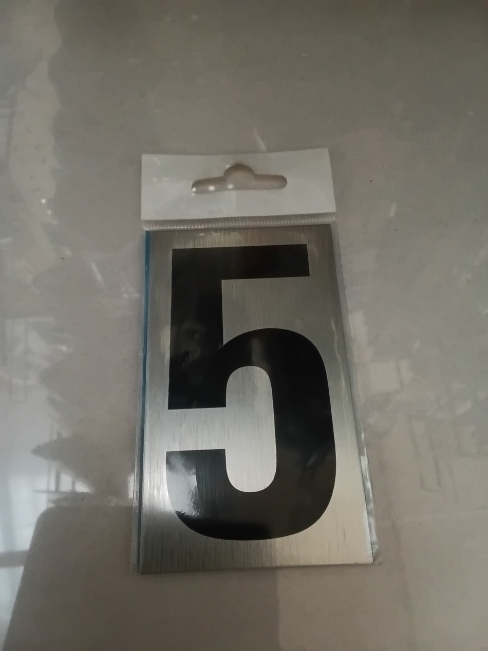 Metaal cijfer 5 90mm