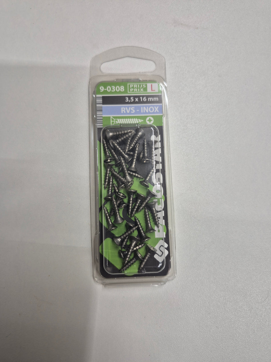 Rvs 3,5x16mm