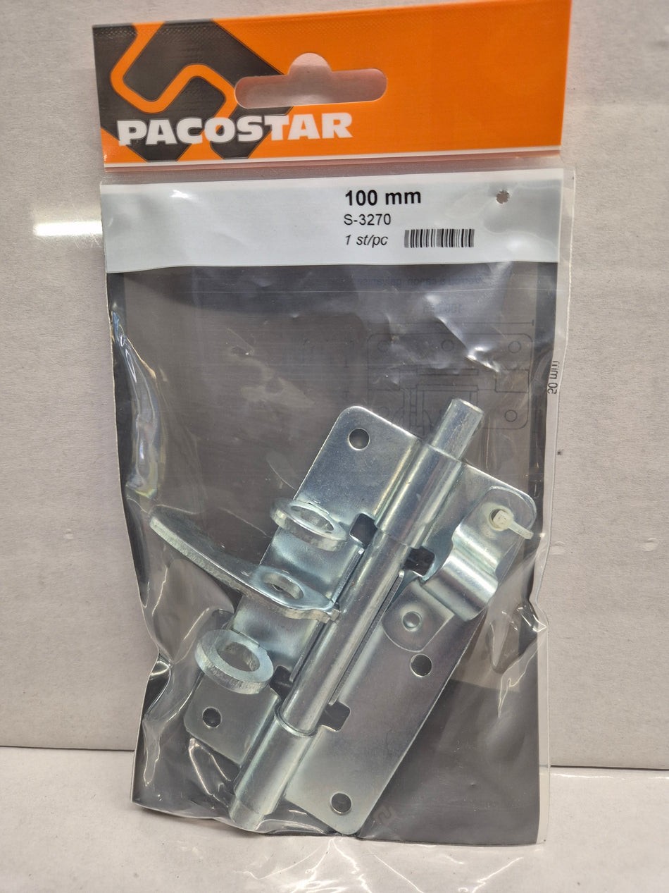 PLAATGRENDEL VOOR HANGSLOT - 100 mm