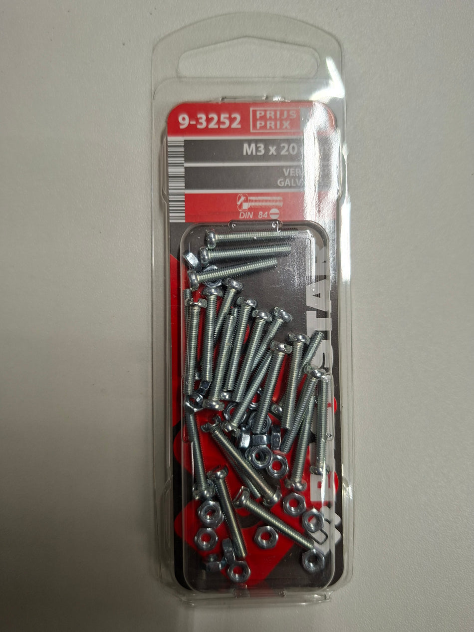Verzinkt m3x20mm