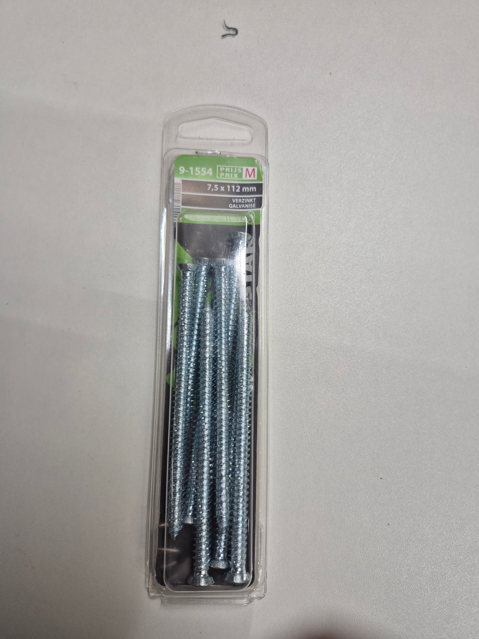 Verzinkt 7,5x112mm