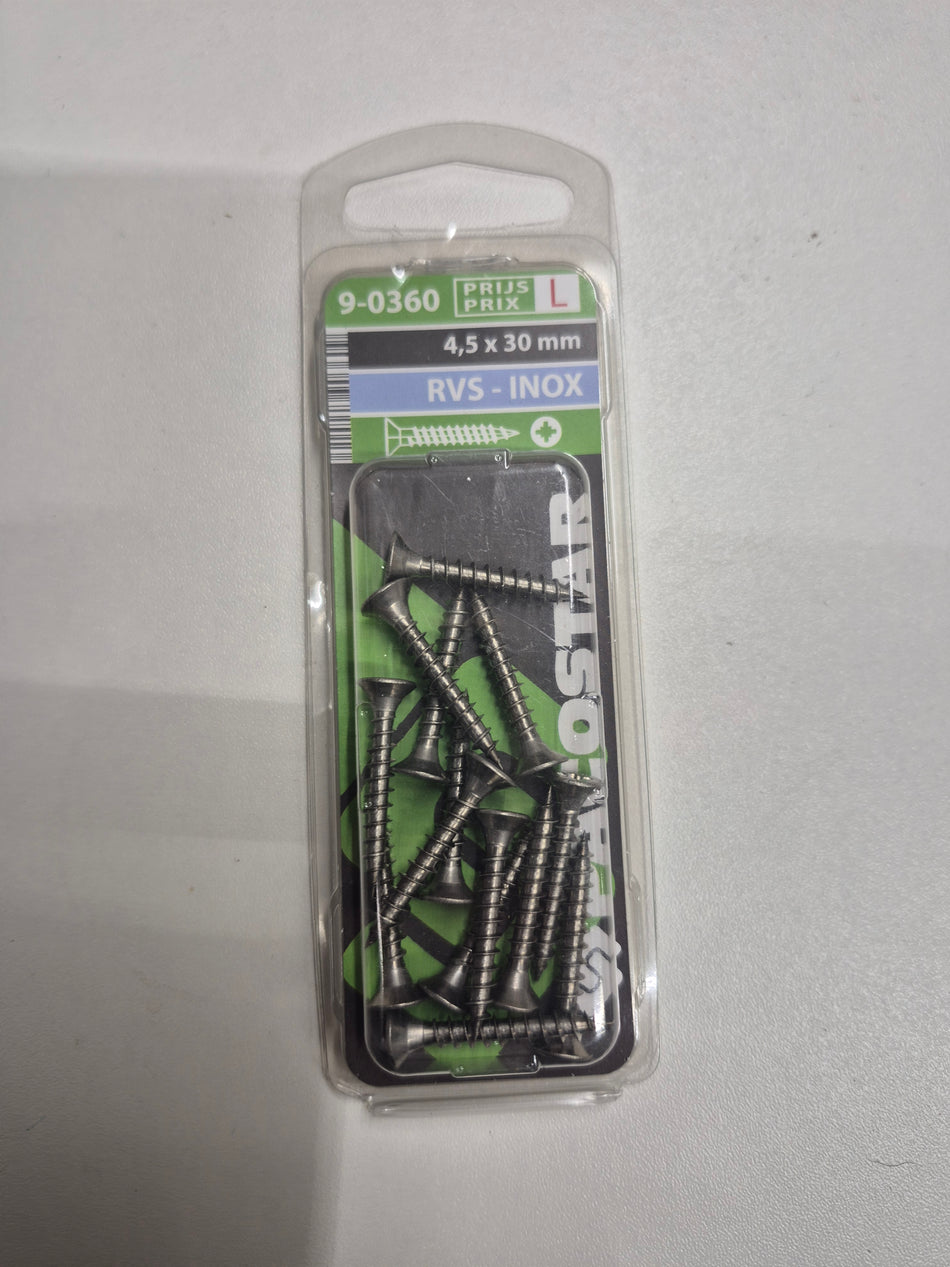 Rvs 4,5x30mm