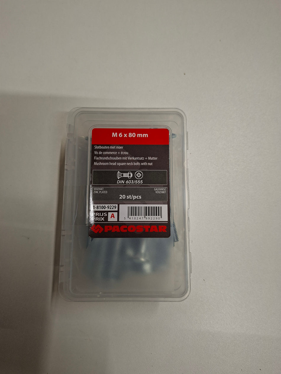 Slotbouten m6x80mm