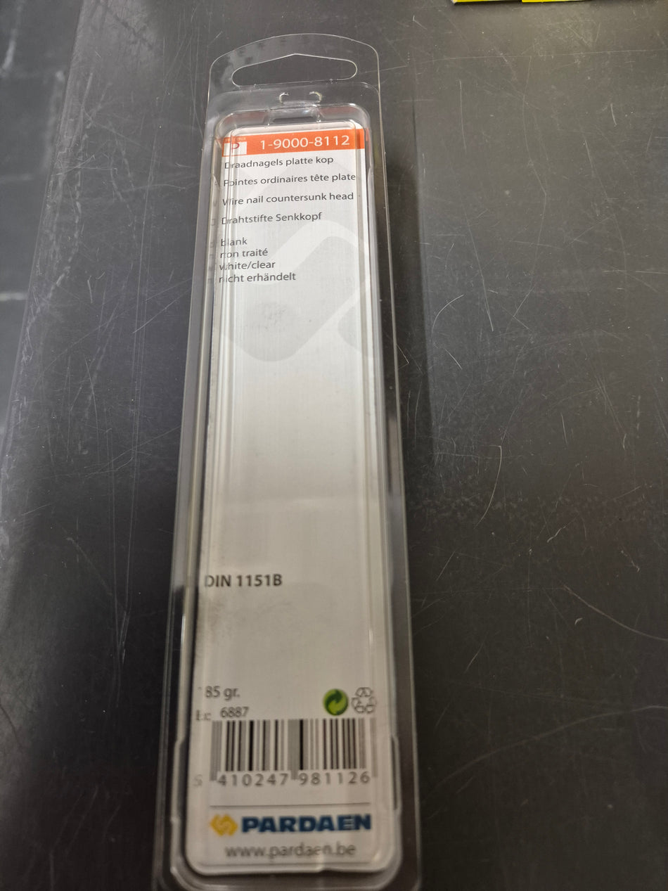 Draadnagels, platte kop, blank - 5,5 x 150 mm