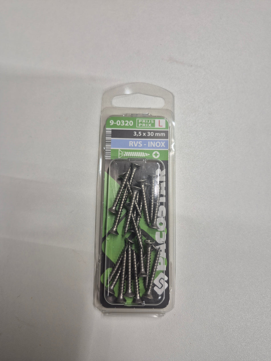 Rvs 3,5x30mm