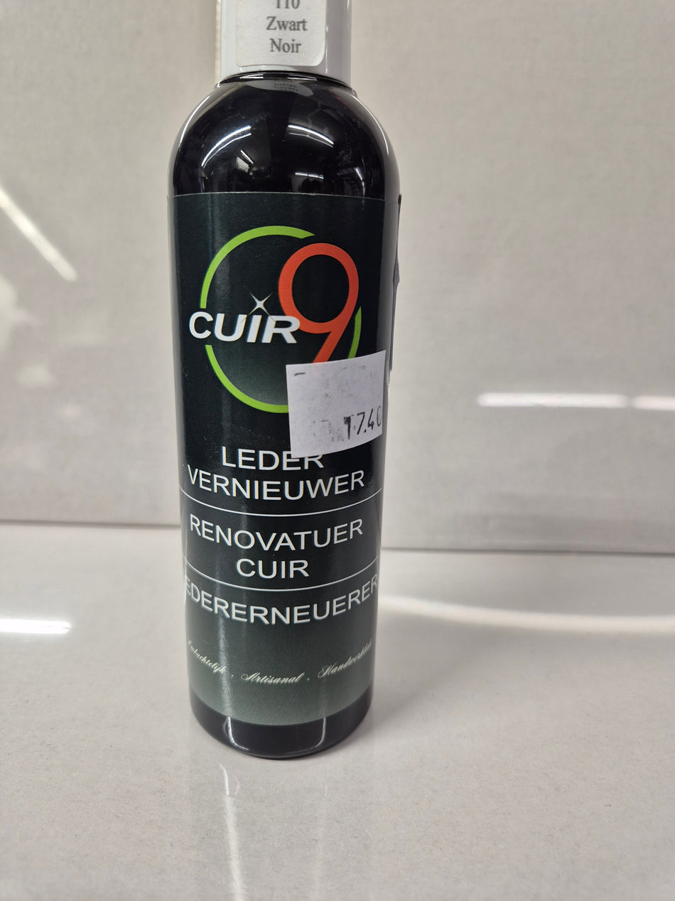 Cuir9 ledervernieuwer zwart 250ml