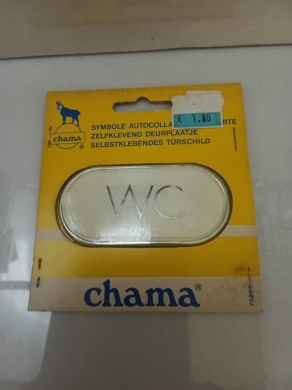 Chama deurplaatje WC