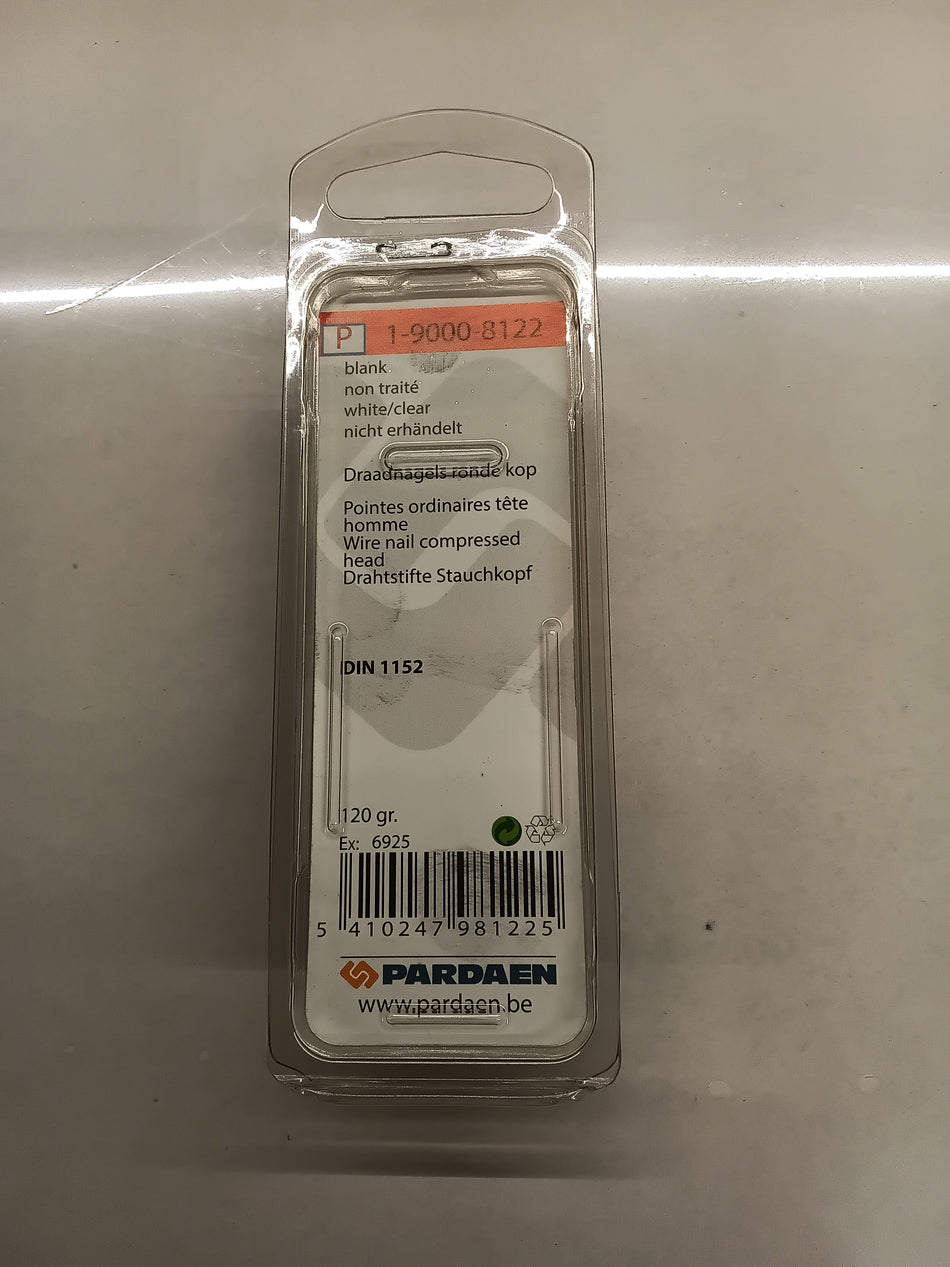 Draadnagels, ronde kop, blank - 1,8 x 30 mm