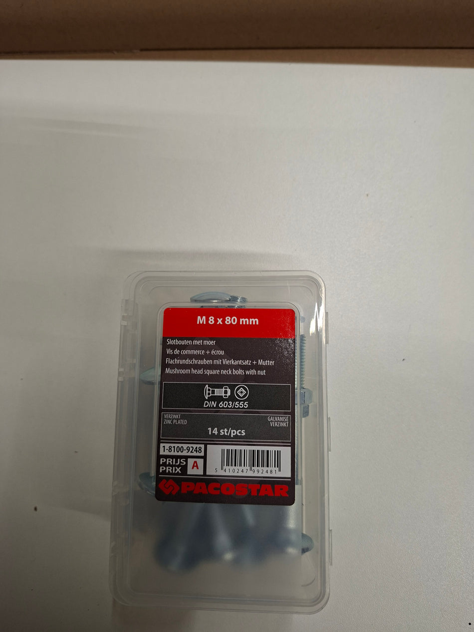 Slotbouten m8x80mm