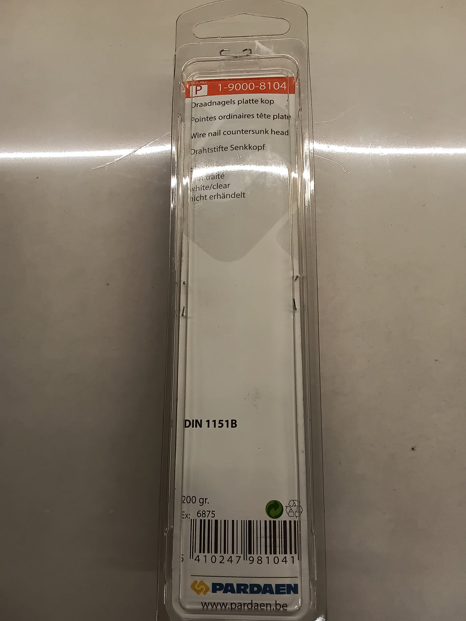 Draadnagels, platte kop, blank - 5 x 125 mm