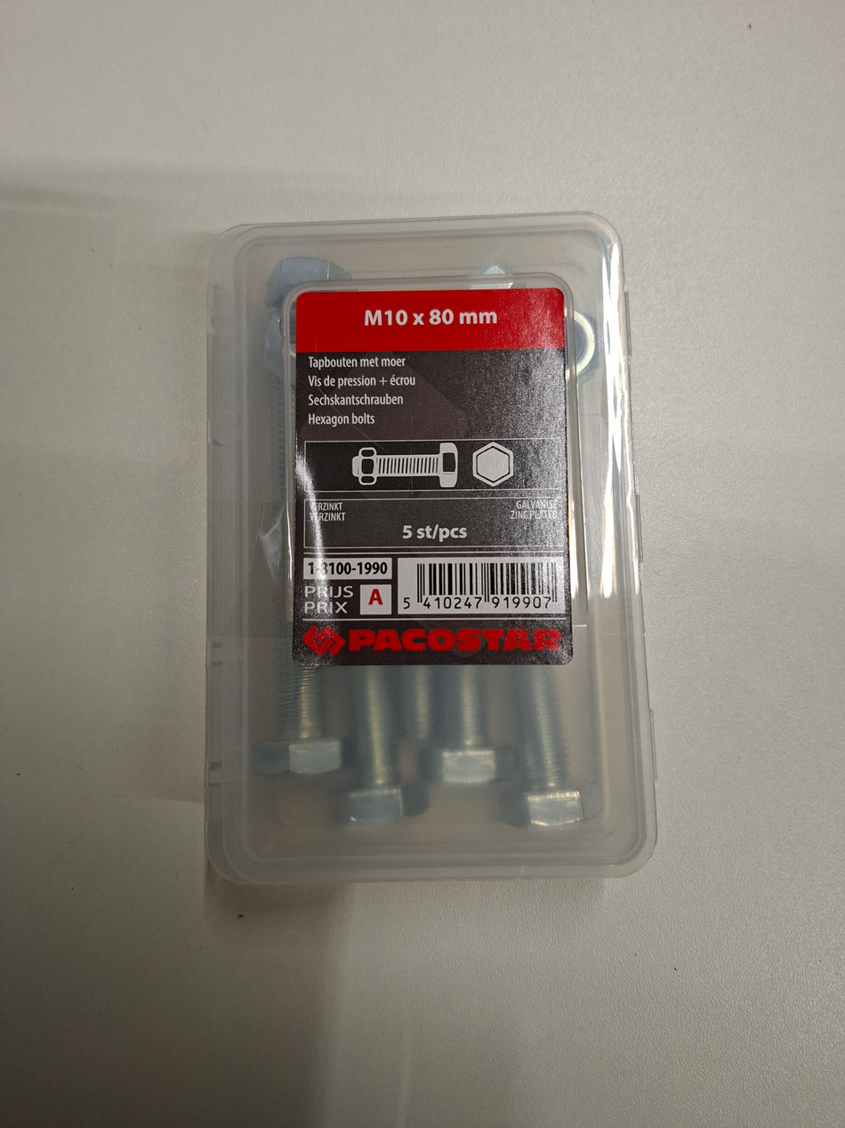 Tapbouten M10x80mm