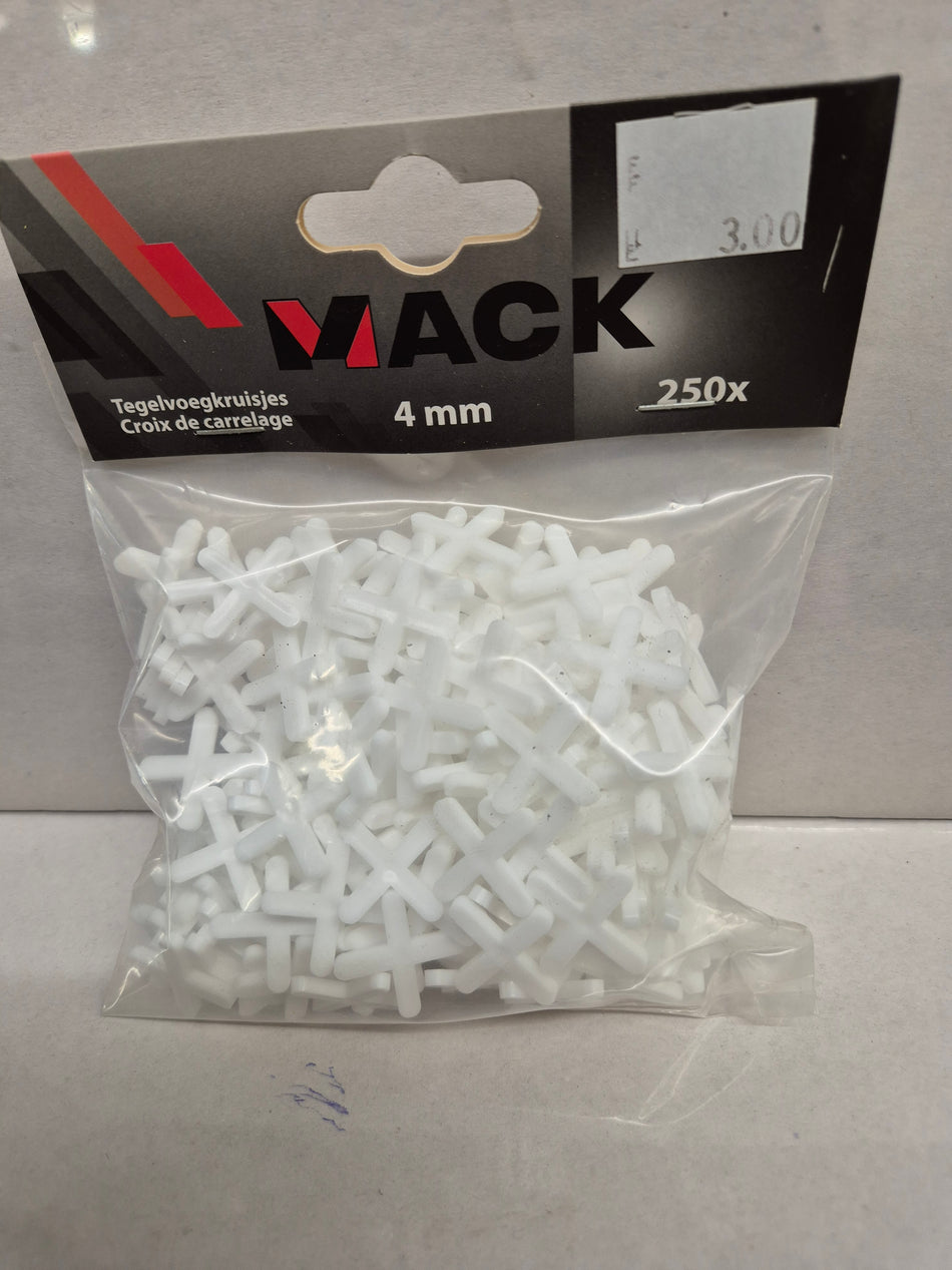 Tegelvoegkruisjes 4mm 250 stuks