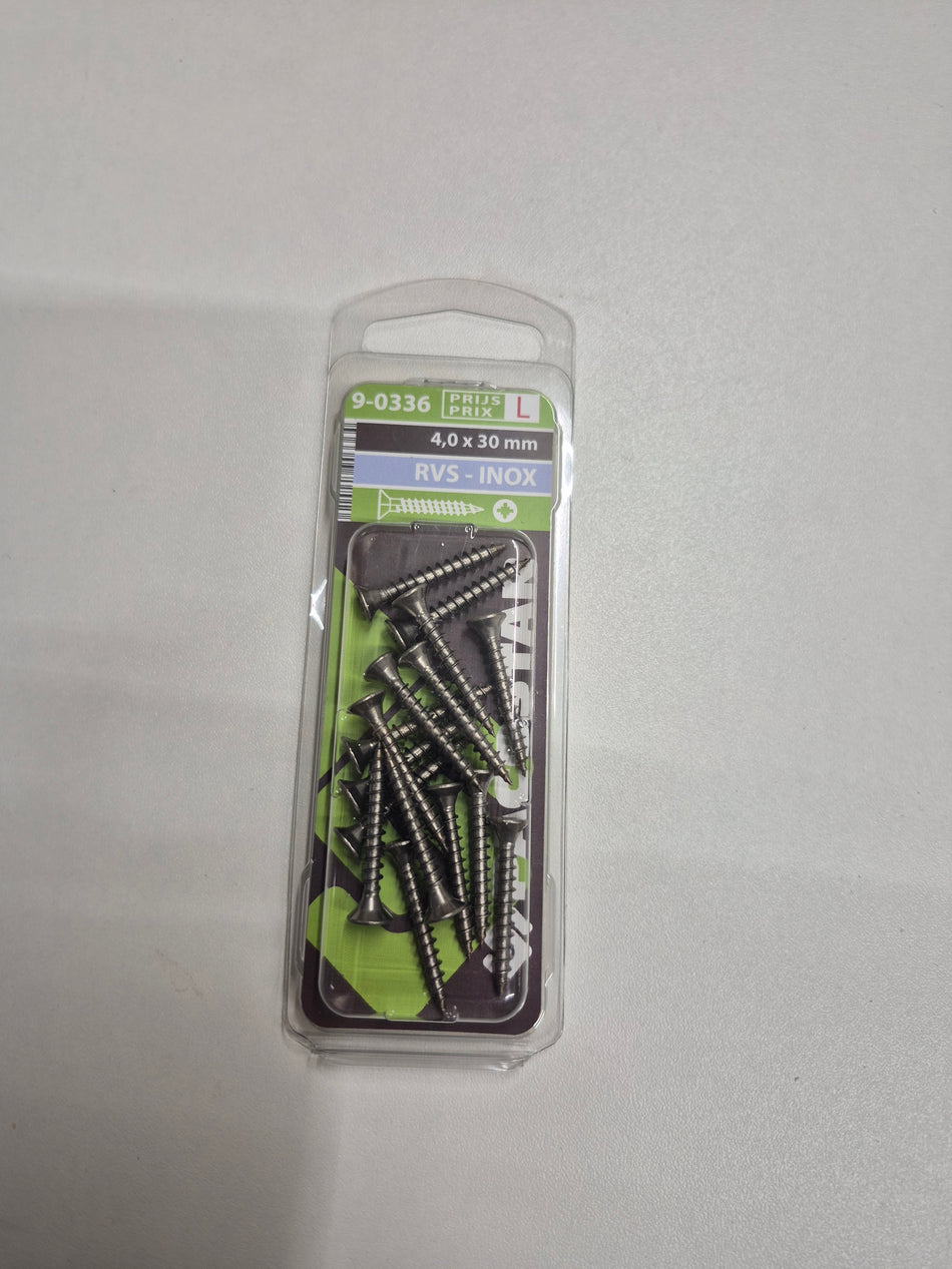 Rvs 4,0x30mm