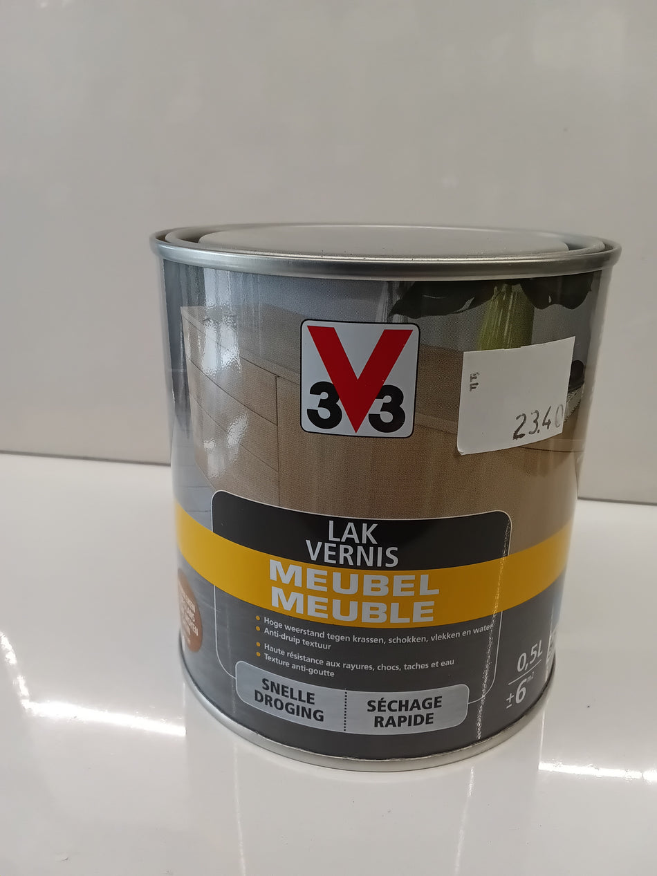 3V3 Meubelvernis 0,5l Midden Eiken