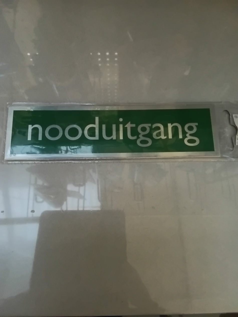 BORDJE ZELFKL. "nooduitgang" - 165x44mm