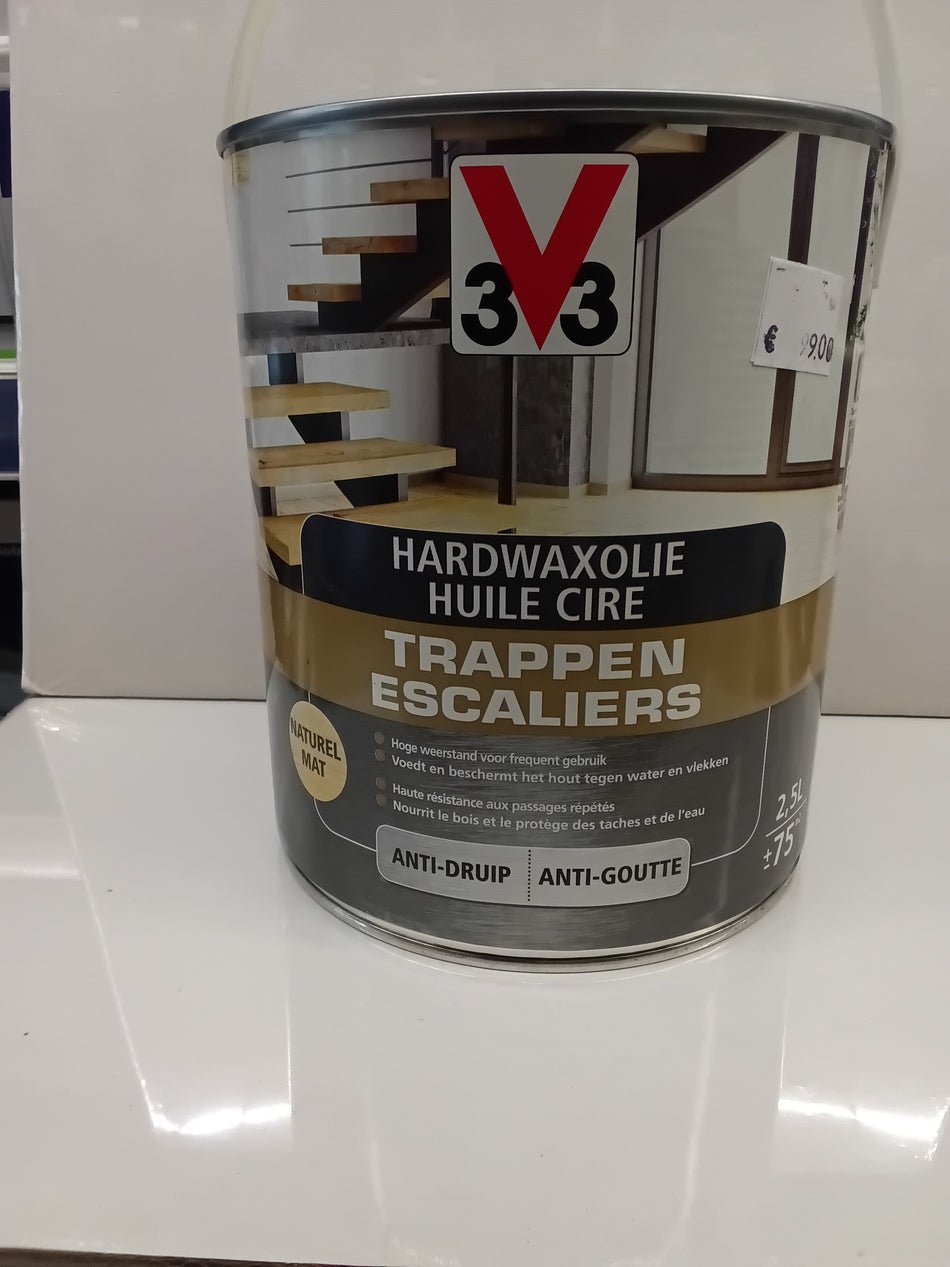 3V3 Hardwaxolie voor trappen naturel
