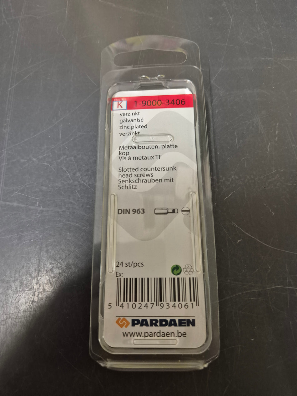 Metaalbouten platte kop M3x25mm
