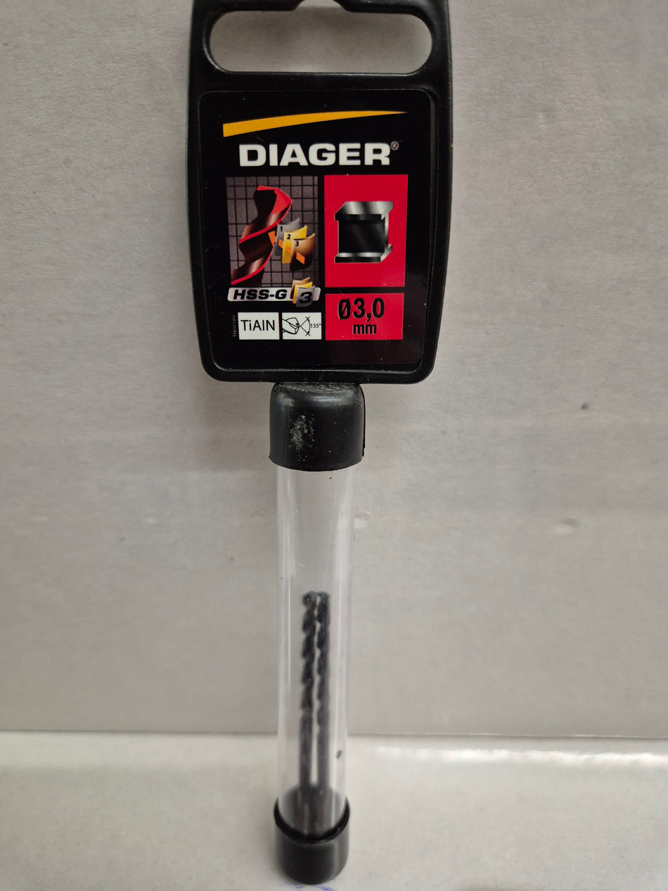 Diager Tiain HSS Metaalboor 3mm 2 stuks