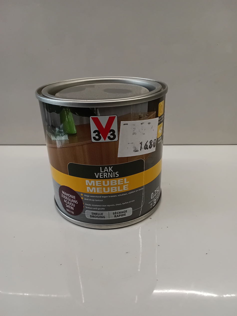 3V3 Meubelvernis 0,25l Mahonie