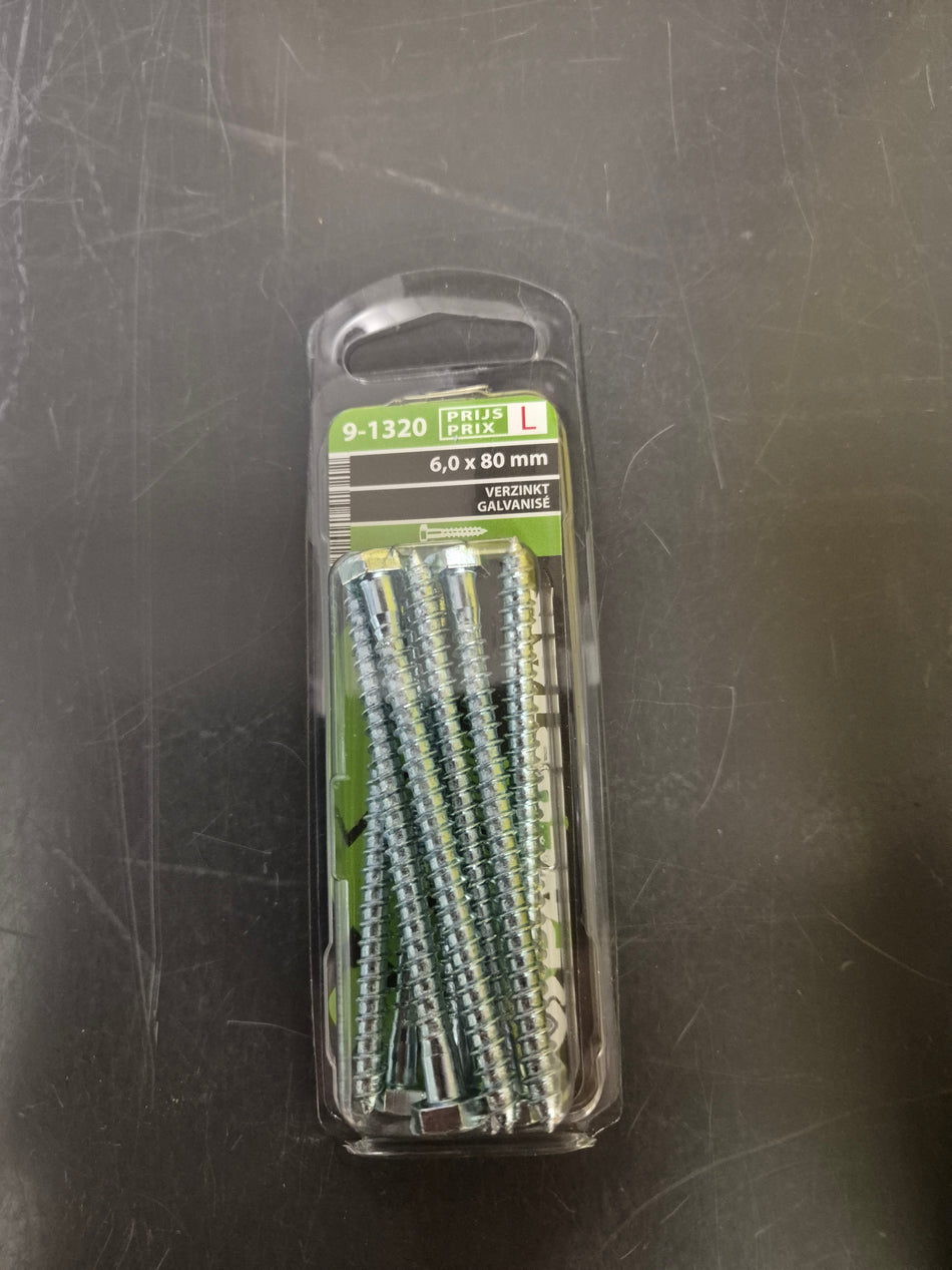 Verzinkt 6,0x80mm