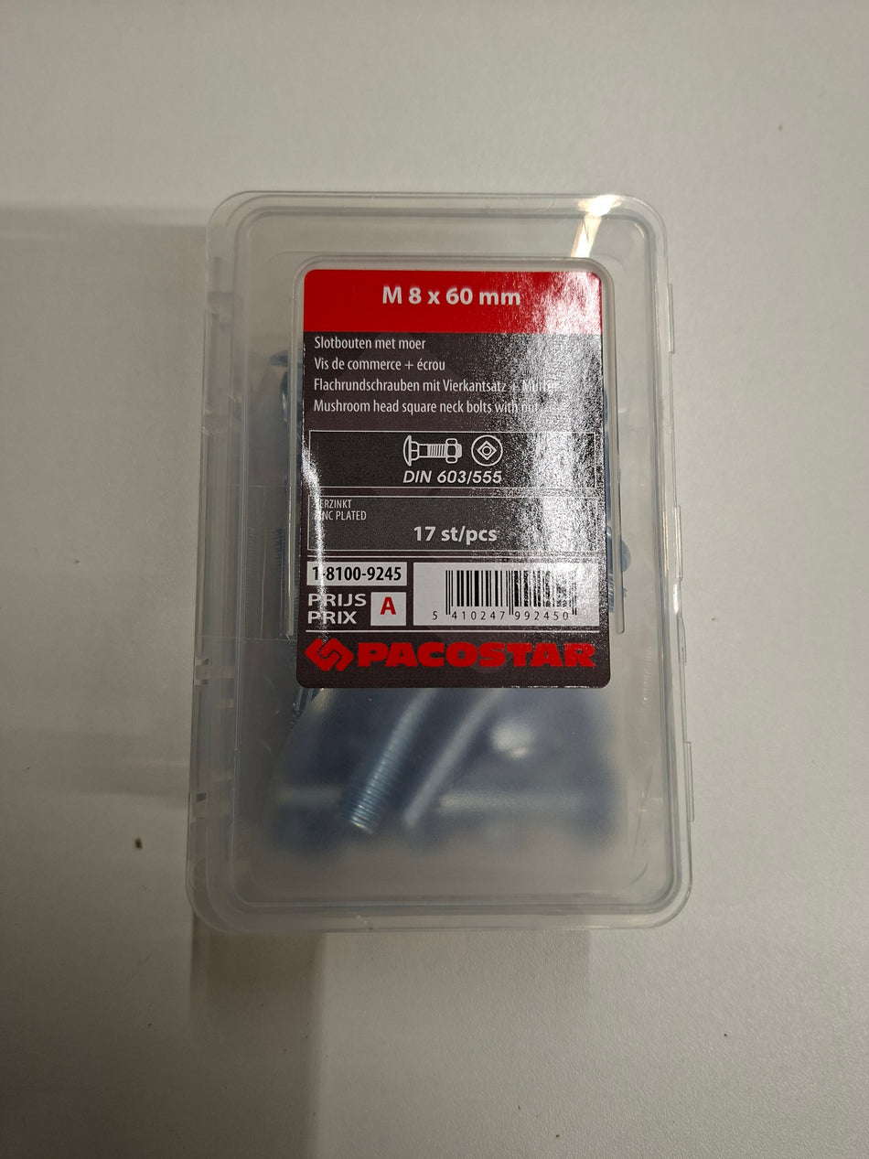 Slotbouten m8x60mm