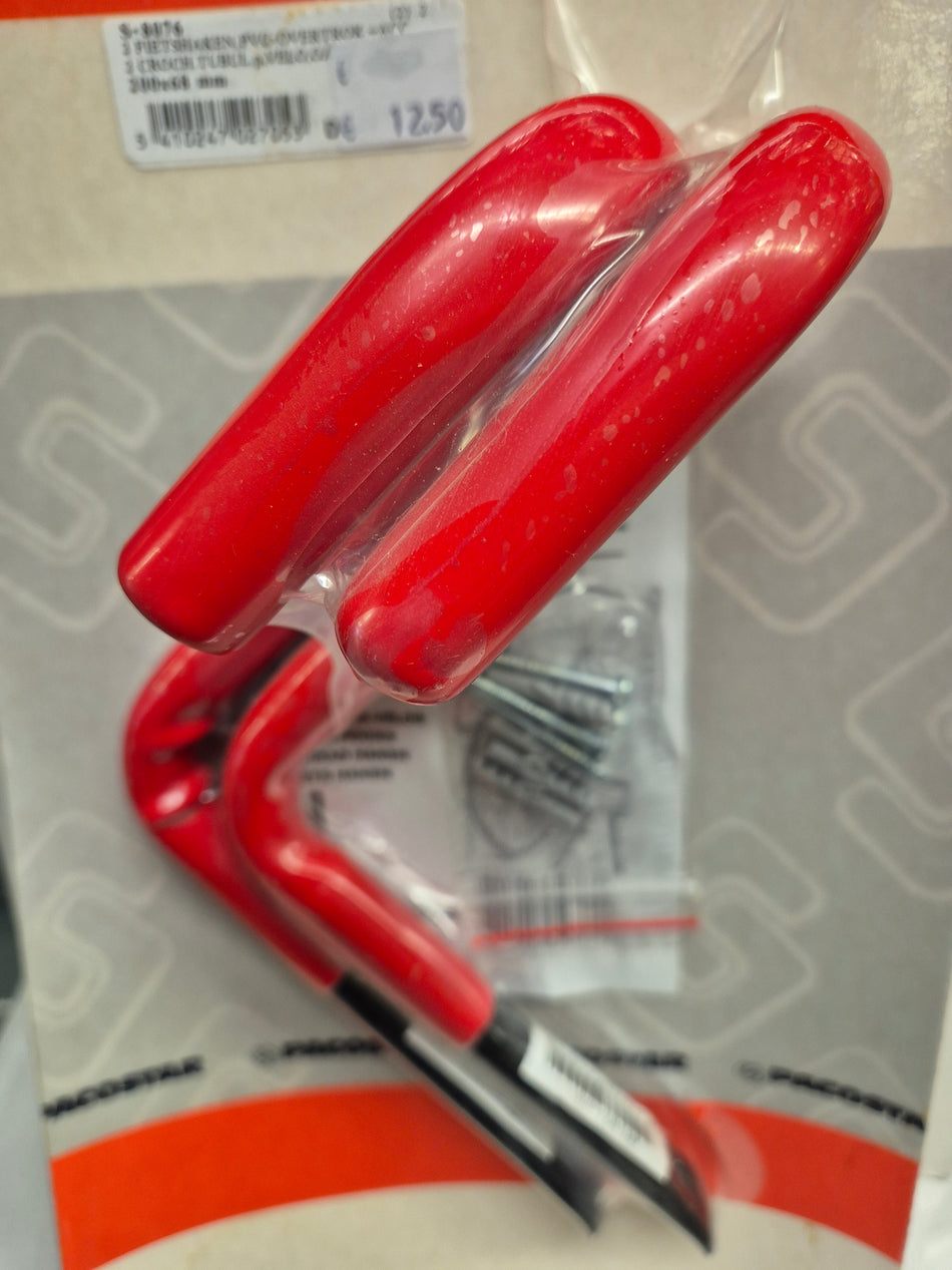 Metalen fietshaken pvc overtrokken Rood