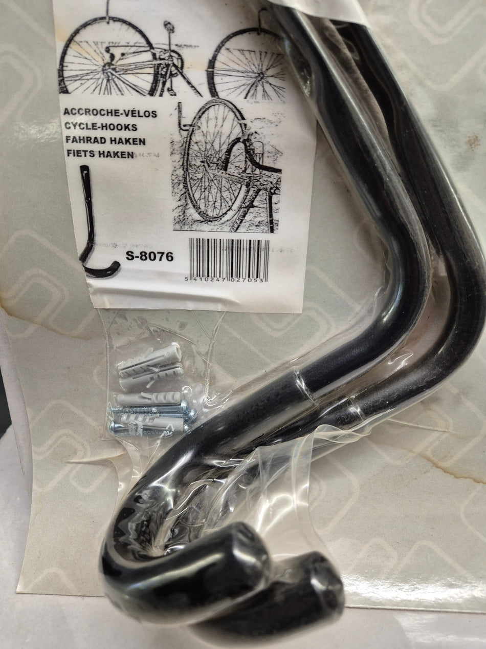 Metalen fietshaken pvc overtrokken zwart