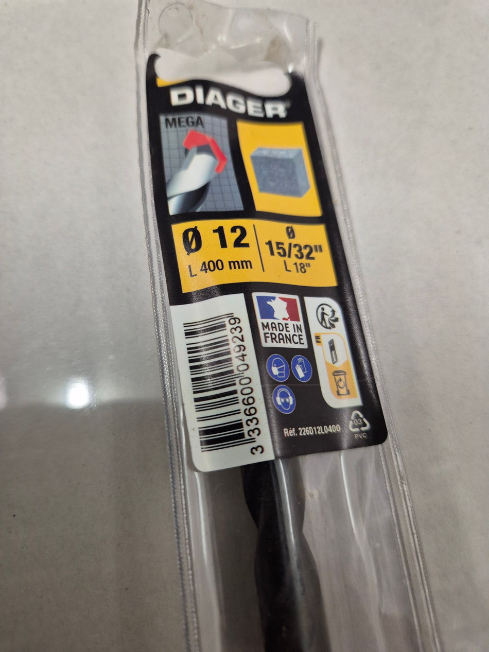 Diager Betonboor Mega 12mm L400mm