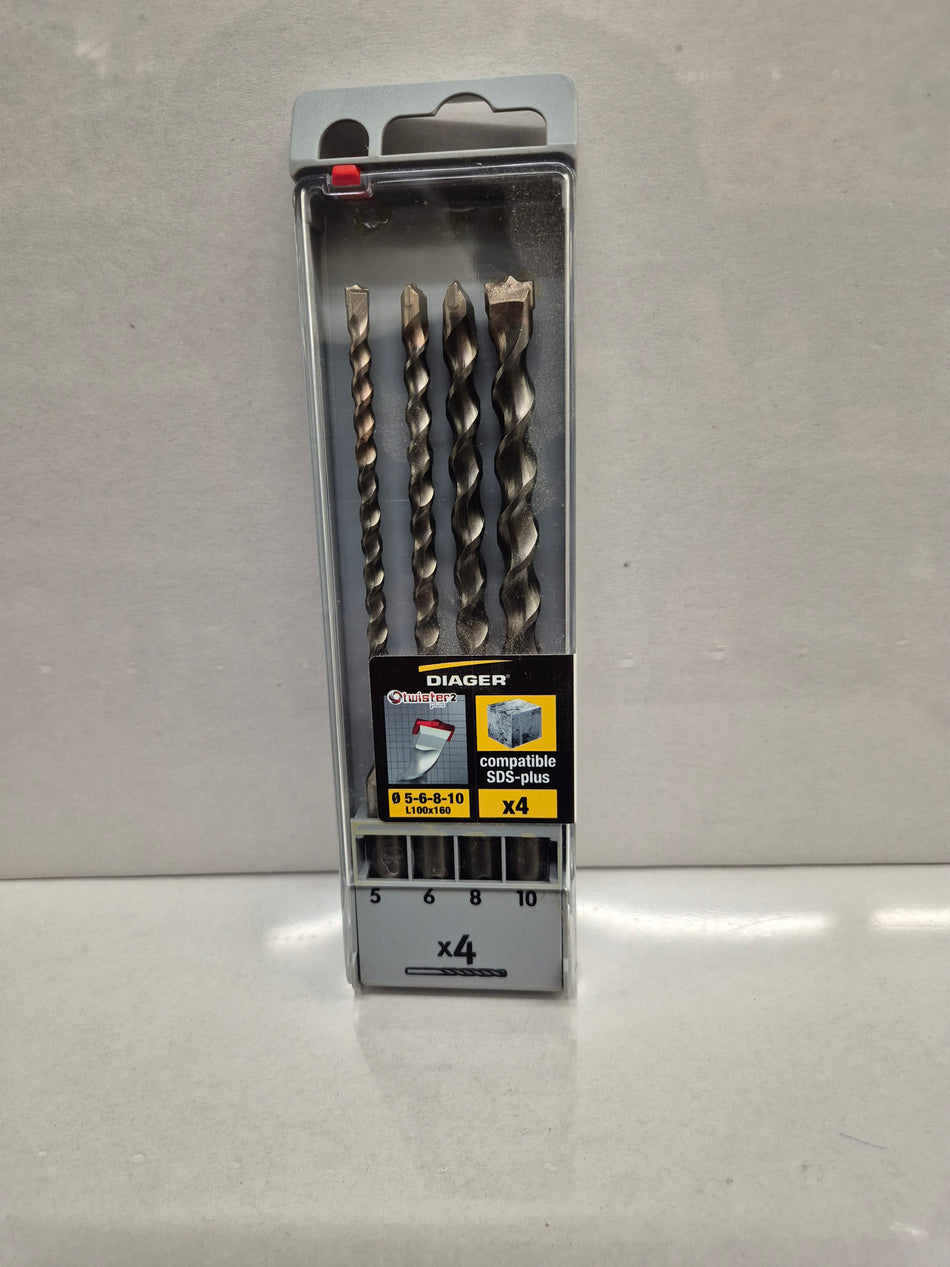 Diager Set 4 SDS boren van 5mm tot 10mm